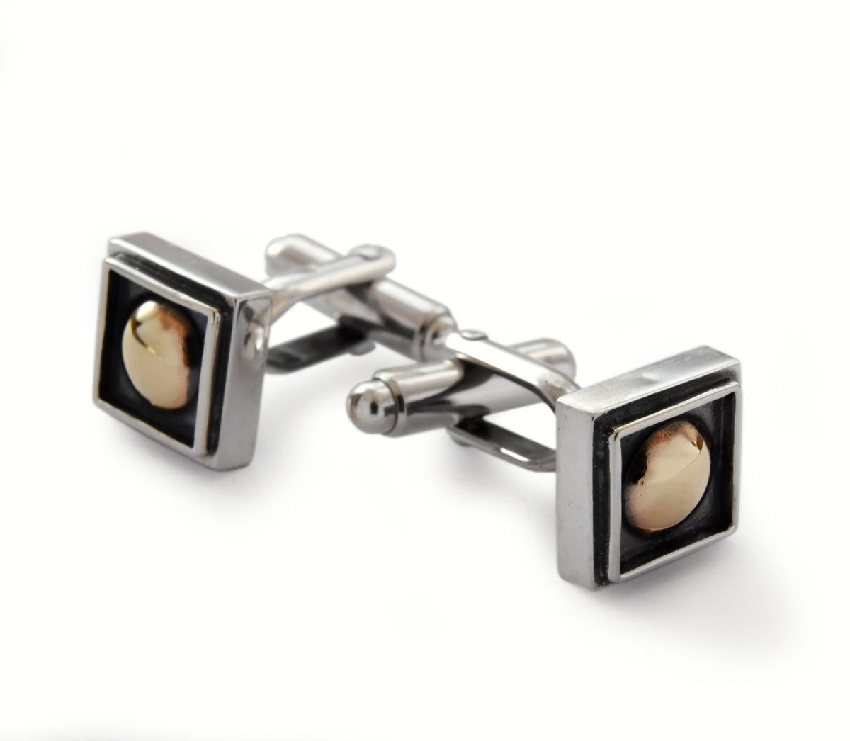 C0266 Square Two Tone Cufflinks