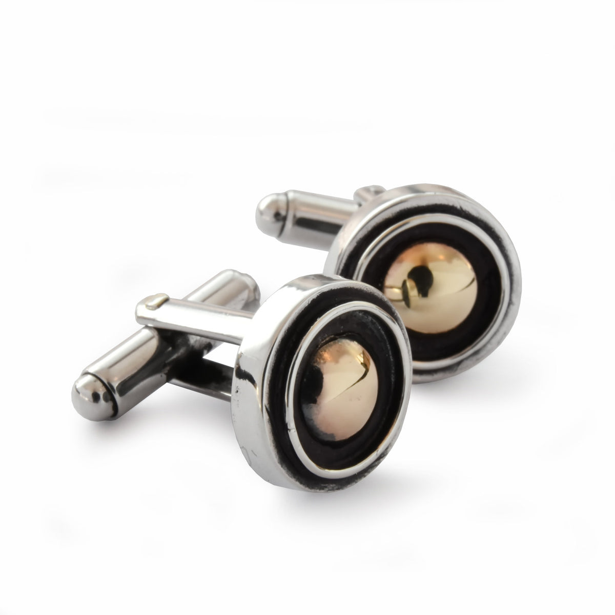 C0267 Round Two Tone Cufflinks