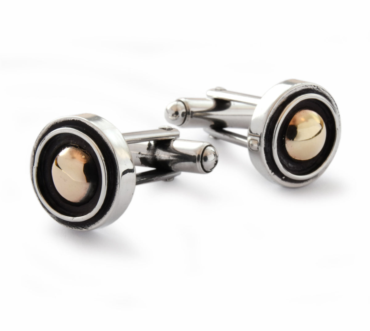 C0267 Round Two Tone Cufflinks