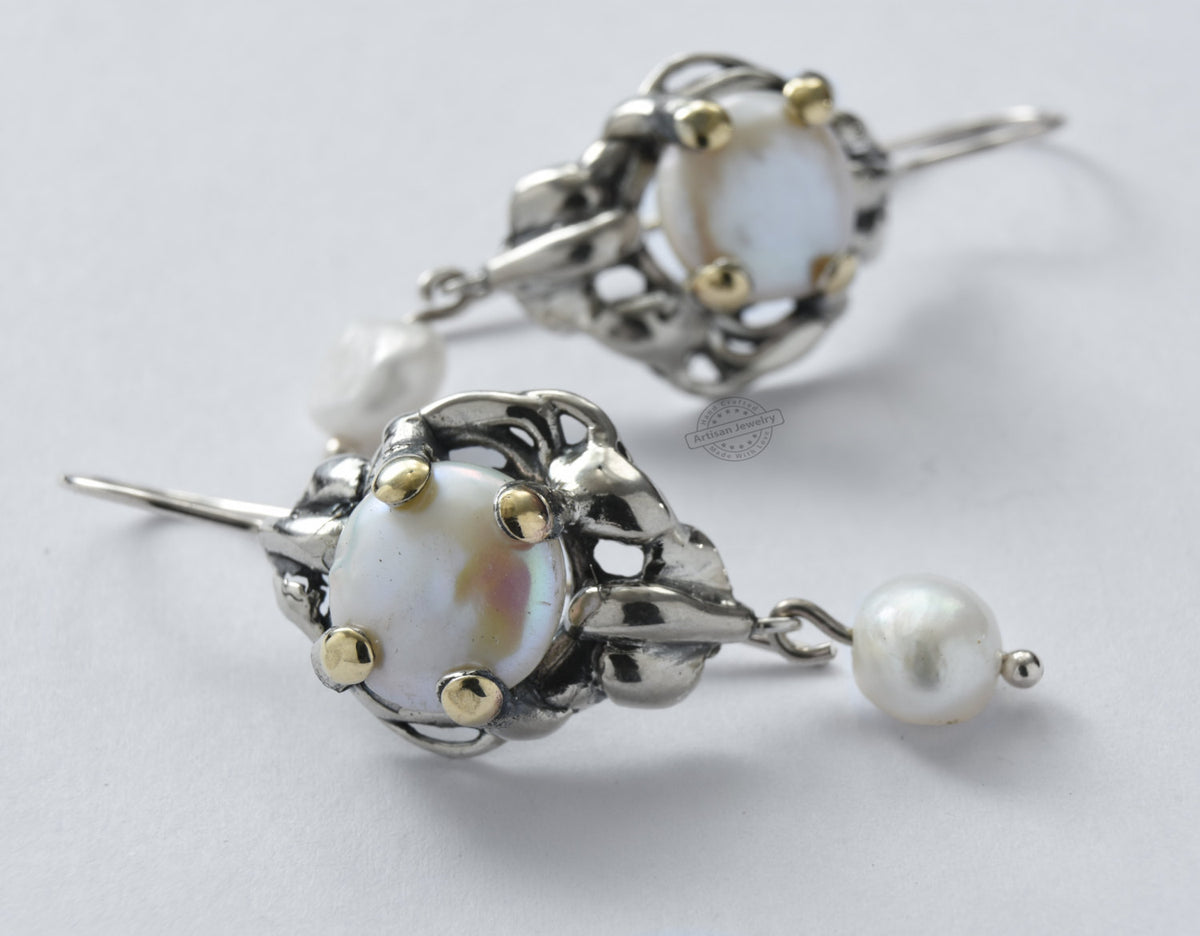 E2100A Bohemian Earrings with Pearls