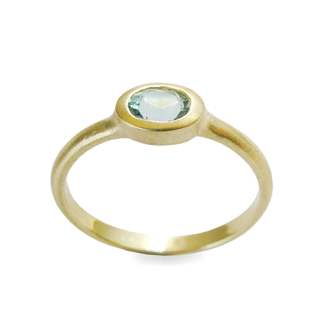 RG1801-1 Modern oval Gold Topaz ring