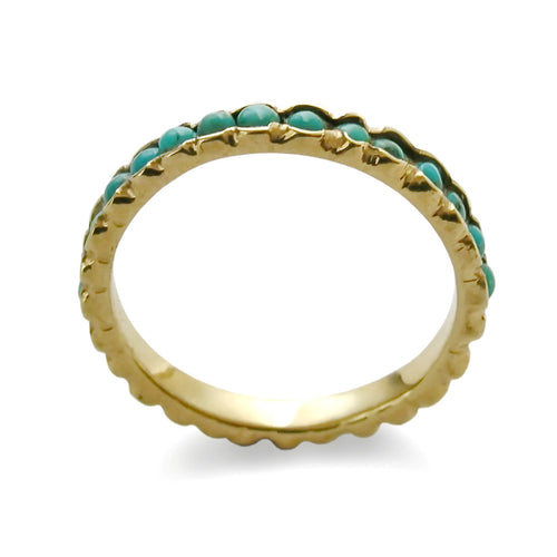 Turquoise gold Eternity ring