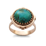 RG1247-2 Victorian crown Turquoise ring
