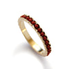 infinity gold and coral ring
