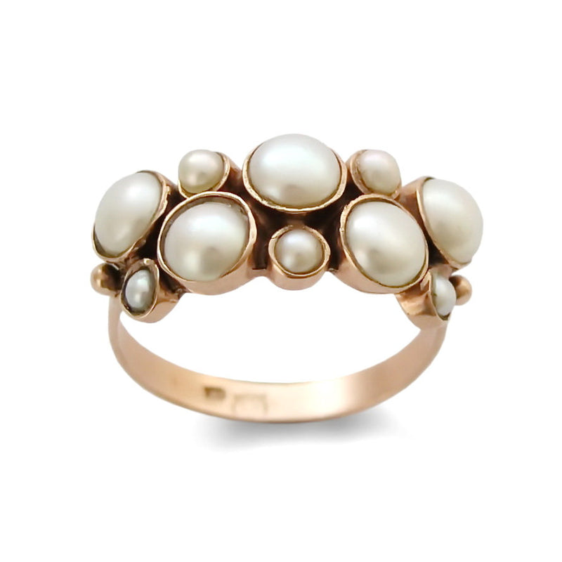 RG1177 Romantic Rose Gold and Pearls ring