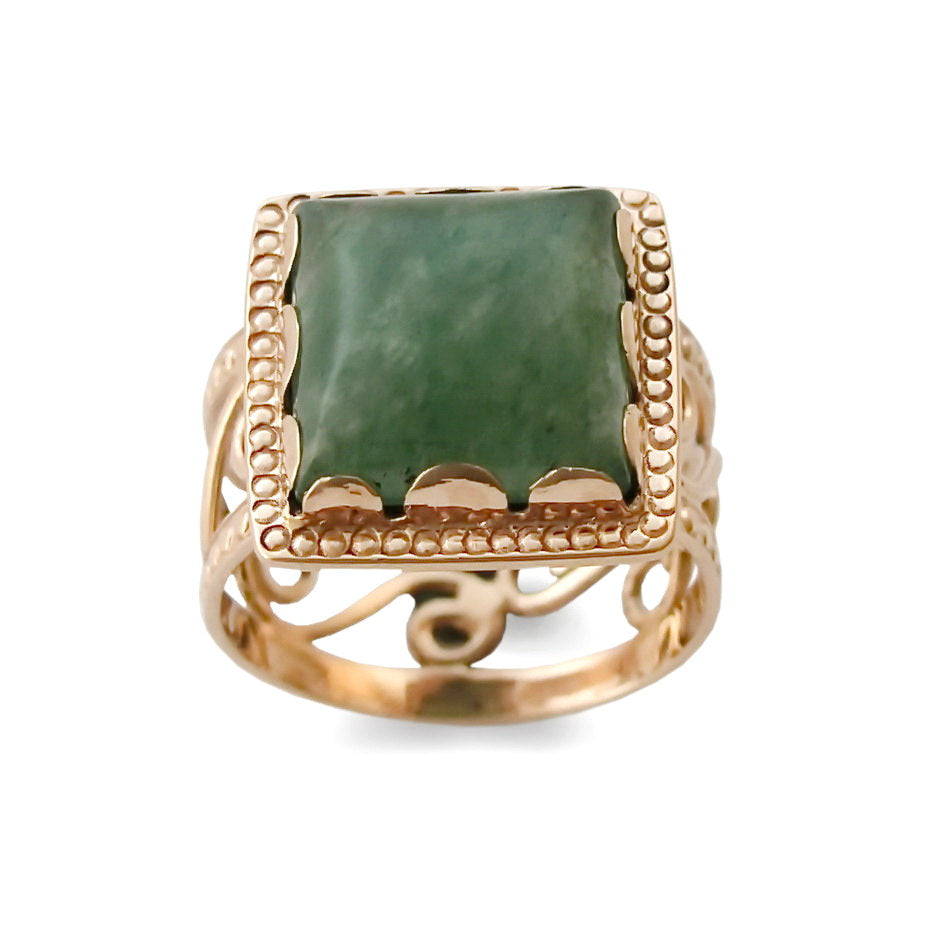 RG1253-8 Ornamental square Aventurine ring