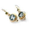 EG0381-1 Blue Topaz and Gold Drop Earrings