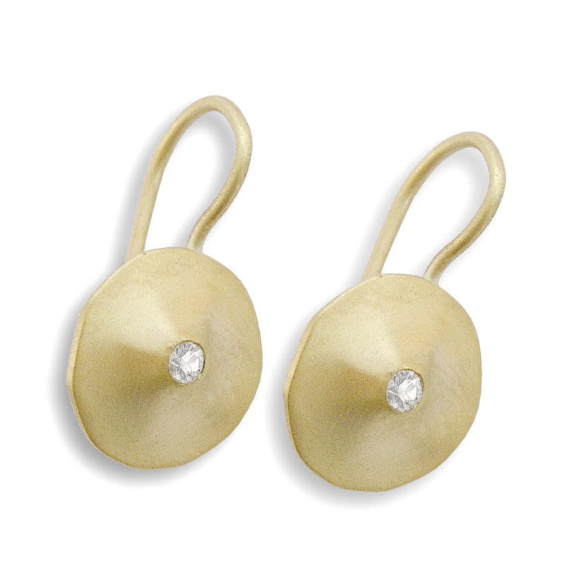 EG2213A Diamond yellow gold drop earrings