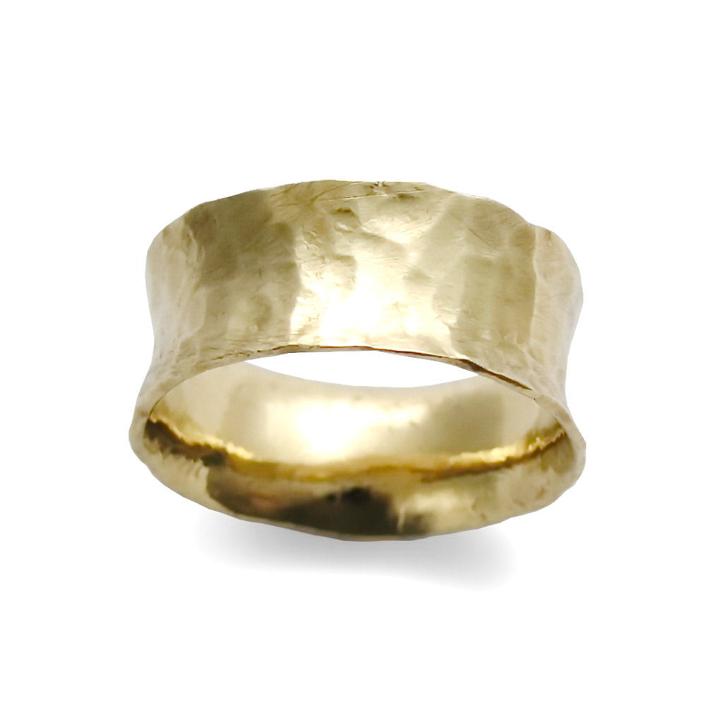 RG1019A Hammered Gold wedding band