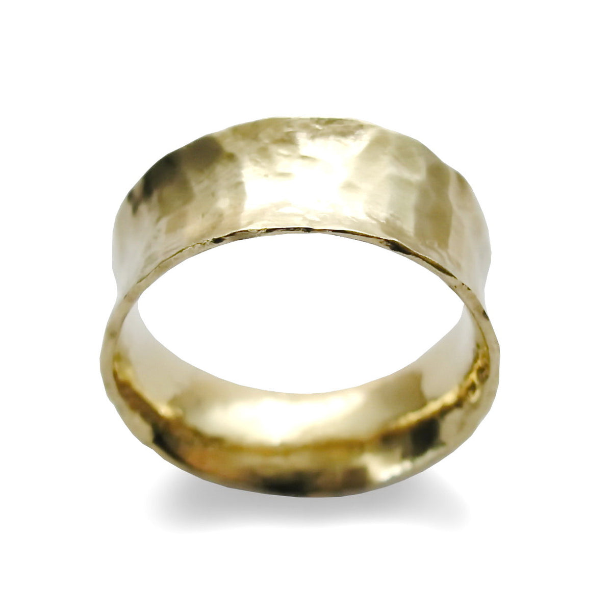 RG1019A Hammered Gold wedding band