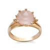 RG1503-1 Gold crown Rose Quartz ring