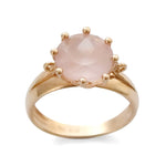 RG1503-1 Gold crown Rose Quartz ring