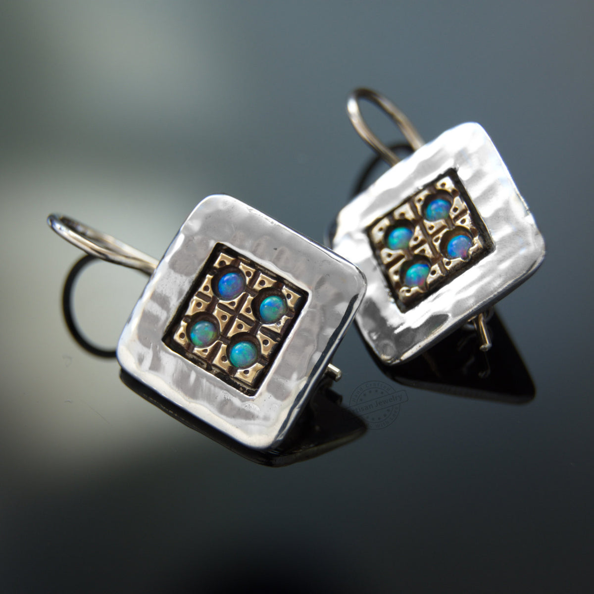 E2009G Yemenite Opal Stones Earrings