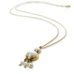 NG0862 Gold and Pearls tassel necklace