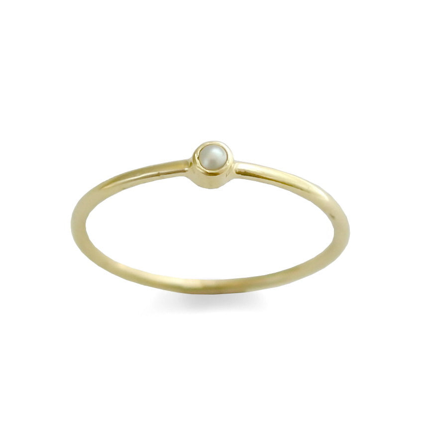 RG1808-3 tiny Pearl stacking ring