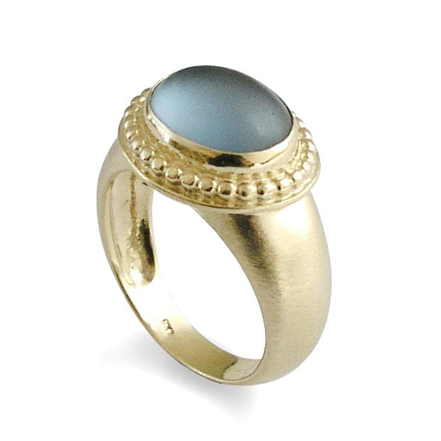 RG1795 Chunky Blue Quartz 14K Gold ring