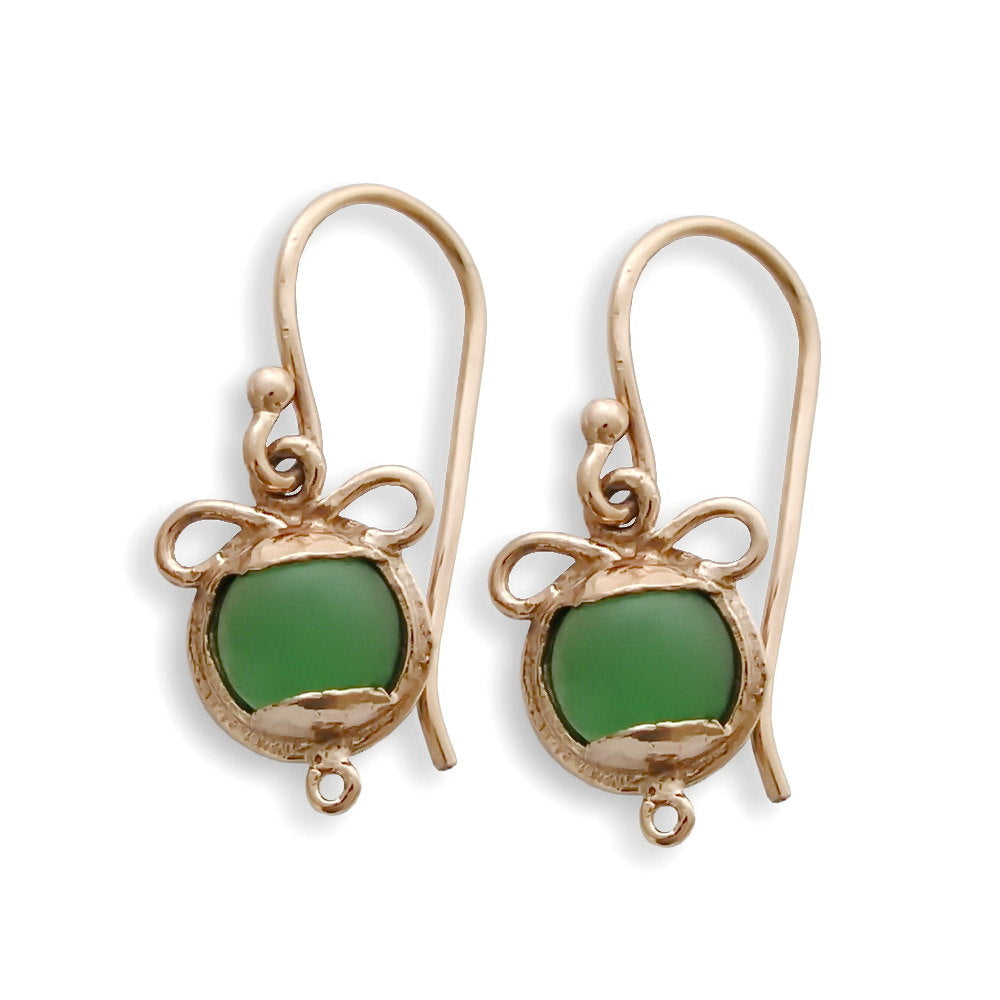 EG7810-2 Lemon Quarts round drop earrings