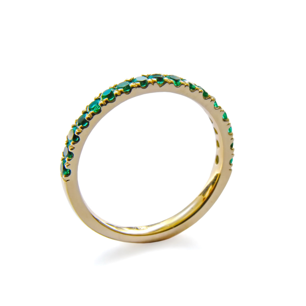 RG1811E Half Eternity Emerald Ring