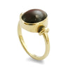 RG1090 Rustic Garnet gold ring