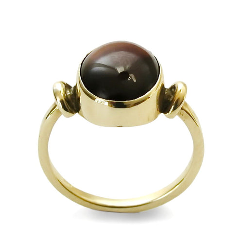 RG1090 Rustic Garnet gold ring