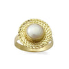 RG1178A Pearl gold braided ring