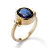 RG1090-2 Rustic Sapphire gold ring