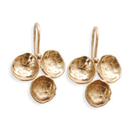 EG0389 Hammered Rose gold dangle earrings