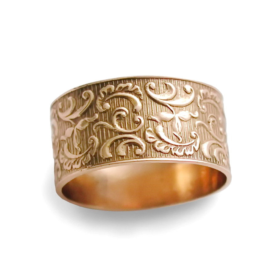 RG1209 Filigree Wide Wedding Band