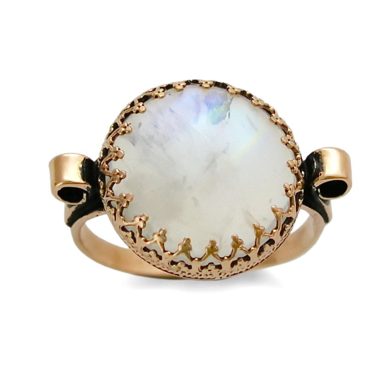 RG1172 Dainty crown Moonstone ring