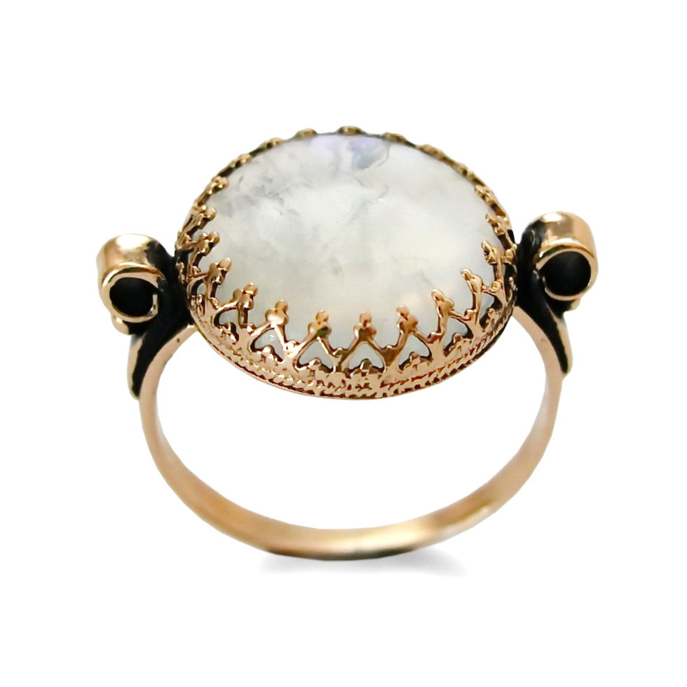 RG1172 Dainty crown Moonstone ring