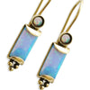 EG0735-2 Opal gold rectangle earrings