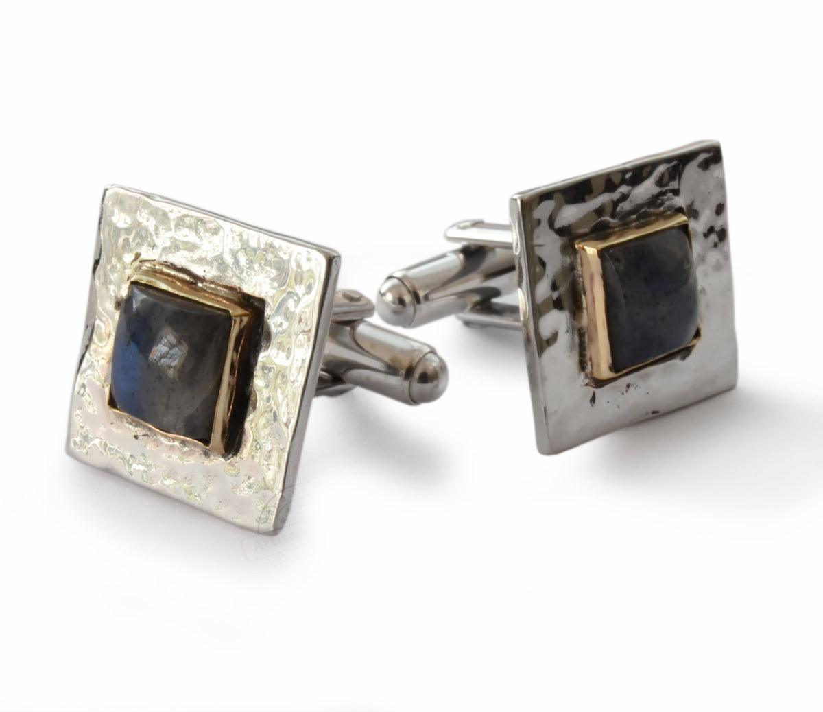 C5001 Gray Labradorite Square Cufflinks