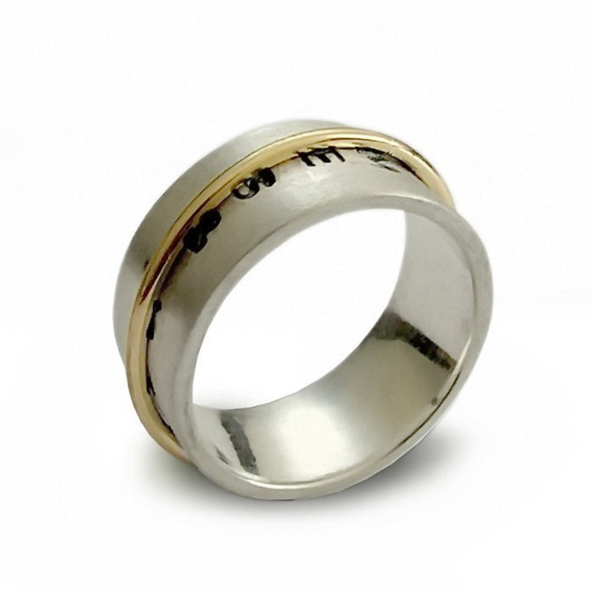 R0947H Two Tone Promise Spinner Ring