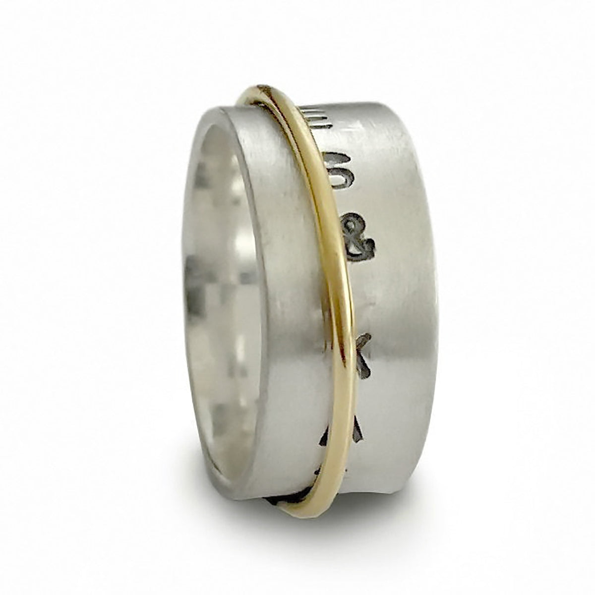 R0947H Two Tone Promise Spinner Ring